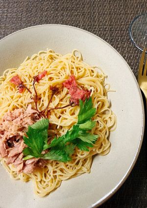 桜とツナの冷製パスタ🌸-レシピのメイン写真