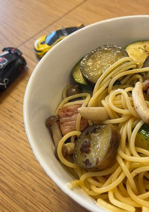 うまうま！！野菜たっぷり和風スープパスタ-レシピのメイン写真