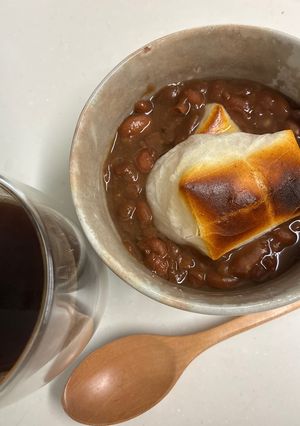 金時豆の黒糖ほうじ茶ぜんざい-レシピのメイン写真