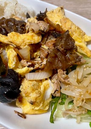 卵とキクラゲと豚肉炒め-レシピのメイン写真
