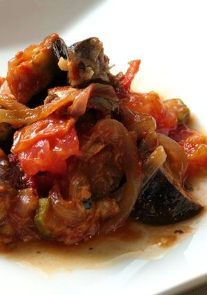 サバ缶と夏野菜のトマト煮-レシピのメイン写真