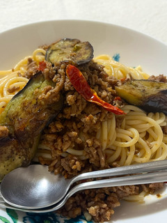 ナスと挽肉の辛味スパゲティ(ナス辛)-レシピのメイン写真
