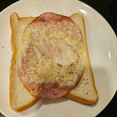 レンジで作る簡単ハムチーズ食パン-レシピのメイン写真