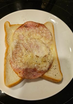 レンジで作る簡単ハムチーズ食パン-レシピのメイン写真