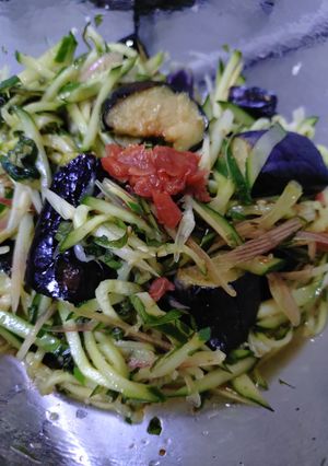 冷凍揚げナスで簡単★さっぱり香味野菜和え★副菜★-レシピのメイン写真