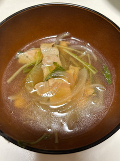 水菜のオニオンスープ-レシピのメイン写真