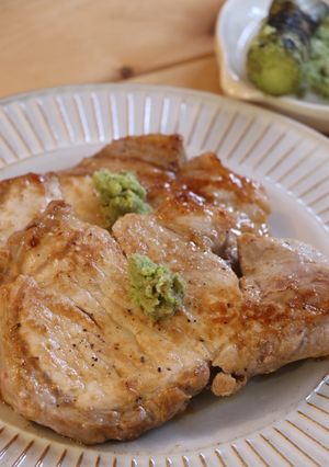 ポークステーキ塩わさび-レシピのメイン写真
