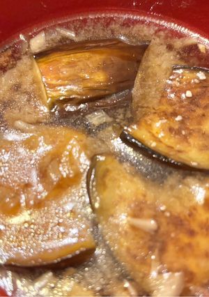 揚げ焼き茄子と茗荷の味噌汁-レシピのメイン写真