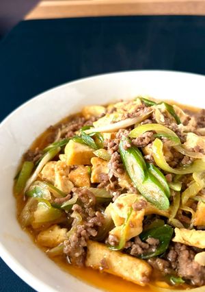 簡単★肉豆腐？麻婆豆腐？いや〜肉厚揚げ！-レシピのメイン写真