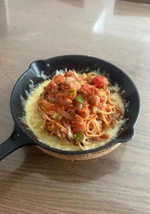 ツナとチーズのトマトパスタ-レシピのメイン写真