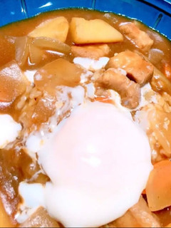 ポークカレー温玉トッピング-レシピのメイン写真