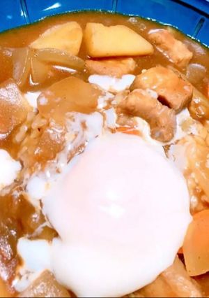 ポークカレー温玉トッピング-レシピのメイン写真