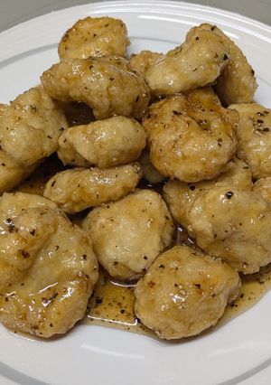 軟骨入りつくねナゲットの甘辛胡椒炒め-レシピのメイン写真