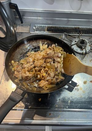 豚細切れ肉で生姜焼き(玉ねぎ入り)-レシピのメイン写真