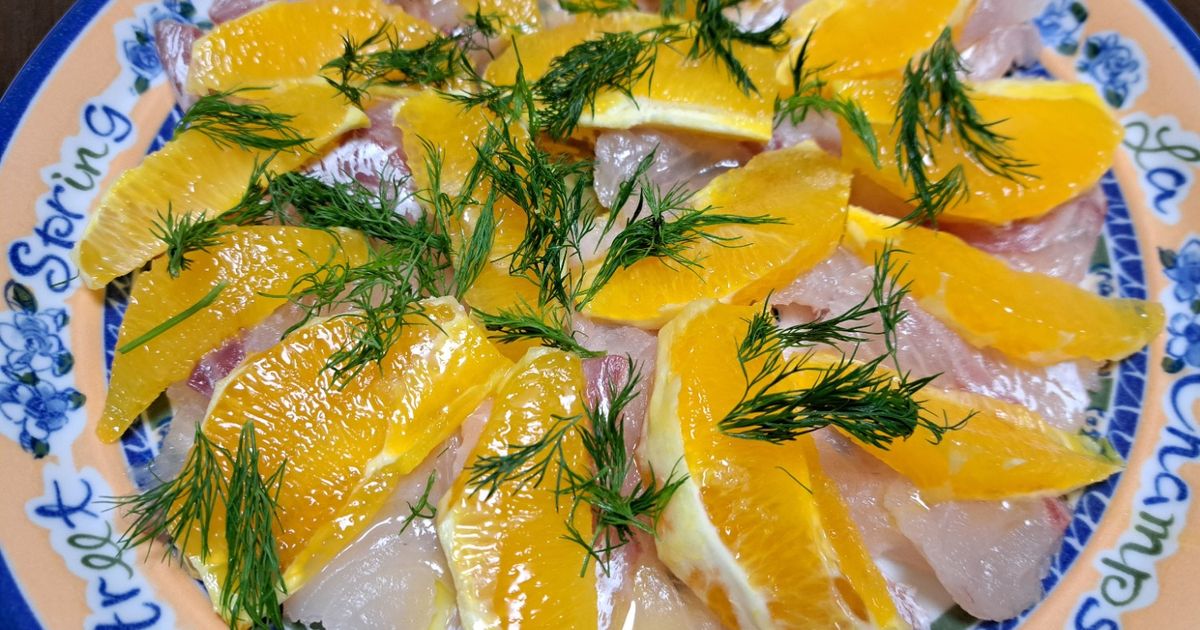 鯛とオレンジのカルパッチョ by Lavapies9 【クックパッド】 簡単