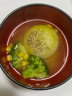 まるごと玉ねぎのレンチンスープ-レシピのメイン写真