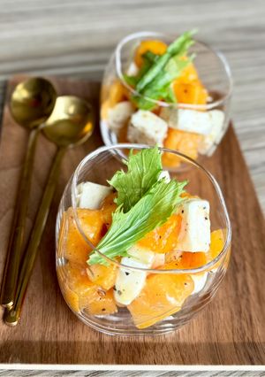 柿とクリームチーズのミニサラダ🥗-レシピのメイン写真