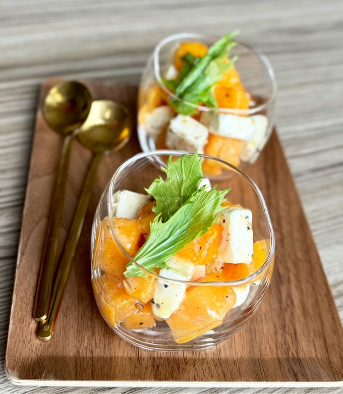 柿とクリームチーズのミニサラダ🥗 by nana.Lemon 【クックパッド