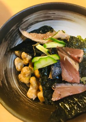毎日の納豆●カツオのたたき添え-レシピのメイン写真