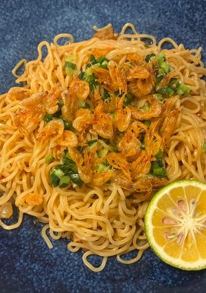香ばし海老オイルとすだちのあえ麺-レシピのメイン写真