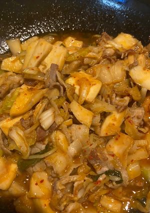 豚肉とキムチの炒め物-レシピのメイン写真