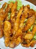 節約豪華ピリ辛ササミのヤンニョムチキン風