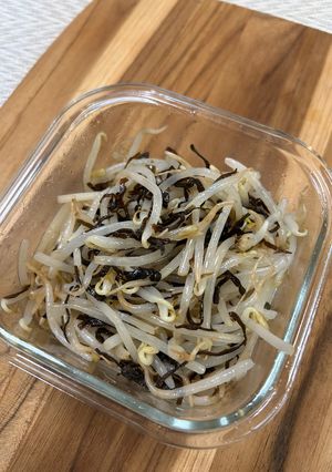 洗い物なし！簡単☆３分で無限もやし塩昆布-レシピのメイン写真