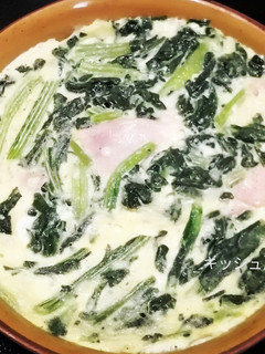 キッシュ風、ほうれん草たまご蒸し-レシピのメイン写真