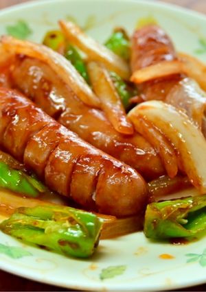 朝食にも！ウインナーとししとうのケチャップ炒め-レシピのメイン写真