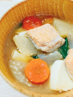 枝幸の鮭の味噌粕汁-レシピのメイン写真