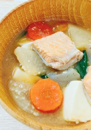 枝幸の鮭の味噌粕汁-レシピのメイン写真