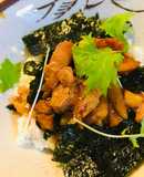 ストック活用●焼き鳥缶で海苔焼き鳥丼