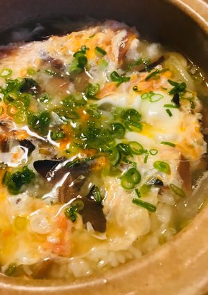 鍋の〆雑炊●削り節＆玉子雑炊-レシピのメイン写真