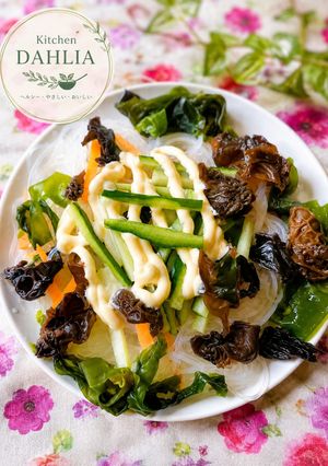 【乾燥具材で！】キクラゲの春雨サラダ🥗節約限界🧡-レシピのメイン写真