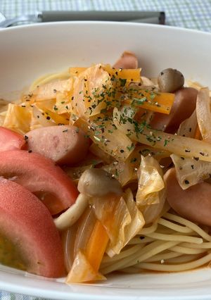 簡単トマトスープスパゲティ-レシピのメイン写真