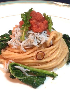 菜の花としらすの明太子パスタ-レシピのメイン写真