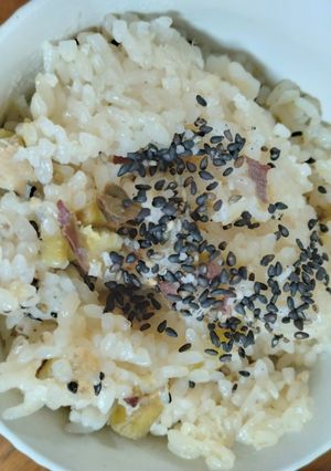 サツマイモ鶏肉の炊き込みご飯【幼児食兼】-レシピのメイン写真