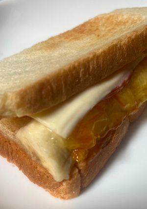 ハムチーズバナナトースト-レシピのメイン写真