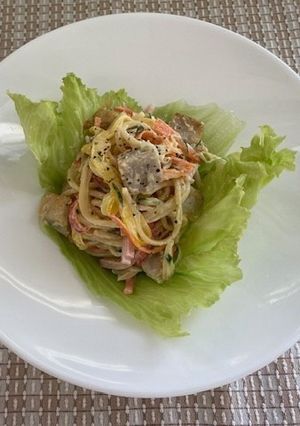 里芋の彩パスタサラダ-レシピのメイン写真