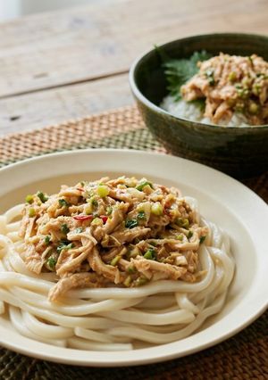 バンバンジー冷やしうどん-レシピのメイン写真