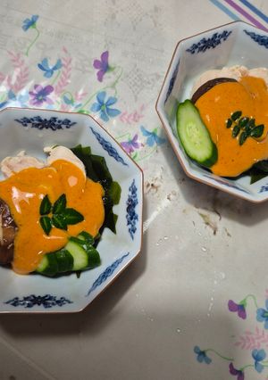 餡黄身だけだよ！鶏ハムの黄身酢餡がけ-レシピのメイン写真
