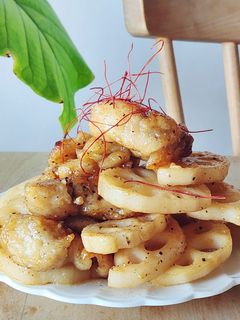 簡単♪鶏肉と蓮根のガリバタハニー☆お弁当-レシピのメイン写真
