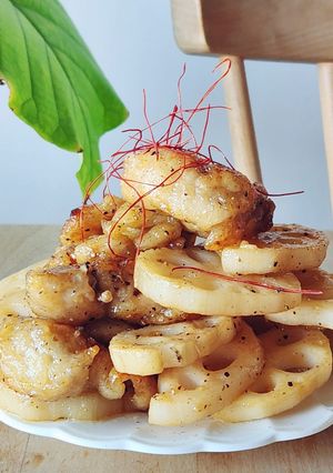 簡単♪鶏肉と蓮根のガリバタハニー☆お弁当-レシピのメイン写真