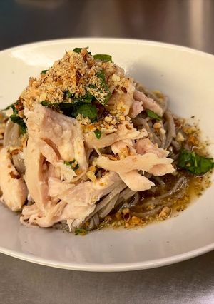 バジル × 鶏むねの香味そば-レシピのメイン写真
