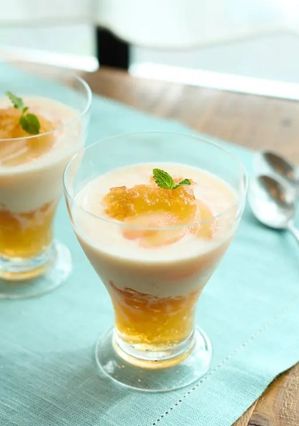 紅茶ゼリーと桃のフローズンドリンク-レシピのメイン写真
