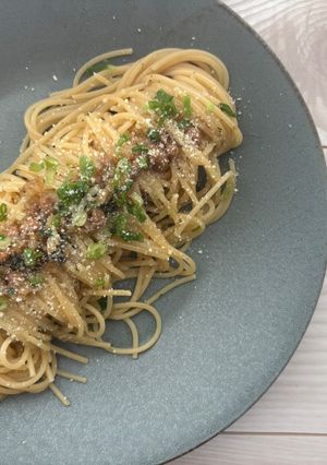 もろみと塩昆布の和風ペペロン納豆パスタ-レシピのメイン写真