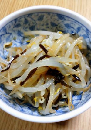 しのんち☆もやしの辛子と塩昆布あえ♪-レシピのメイン写真