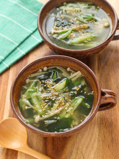 超簡単♪きゅうりとえのきの中華スープ-レシピのメイン写真