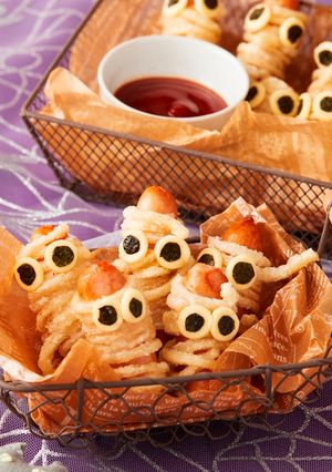ミイラのうどんドッグ-レシピのメイン写真