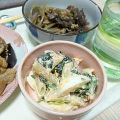 รูปของ 副菜★ほうれん草のマカロニサラダ
